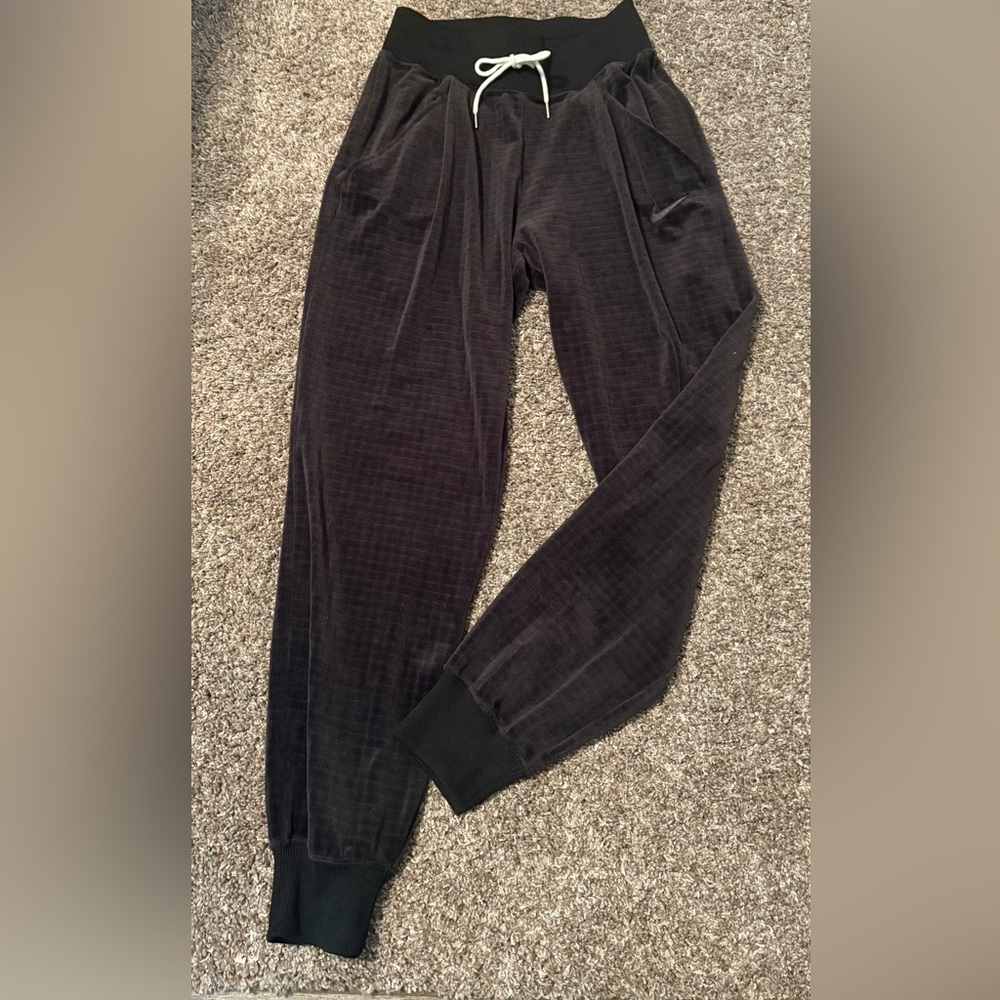 Nike ladies velour high waisted joggers